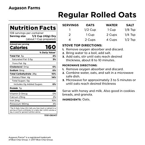 Regular Rolled Oats 10 Pound Pail P374