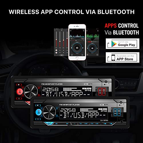 Mechless Bluetooth Car Stereo with Dual USB, SD, AUX, FM/AM Radio Receiver D777