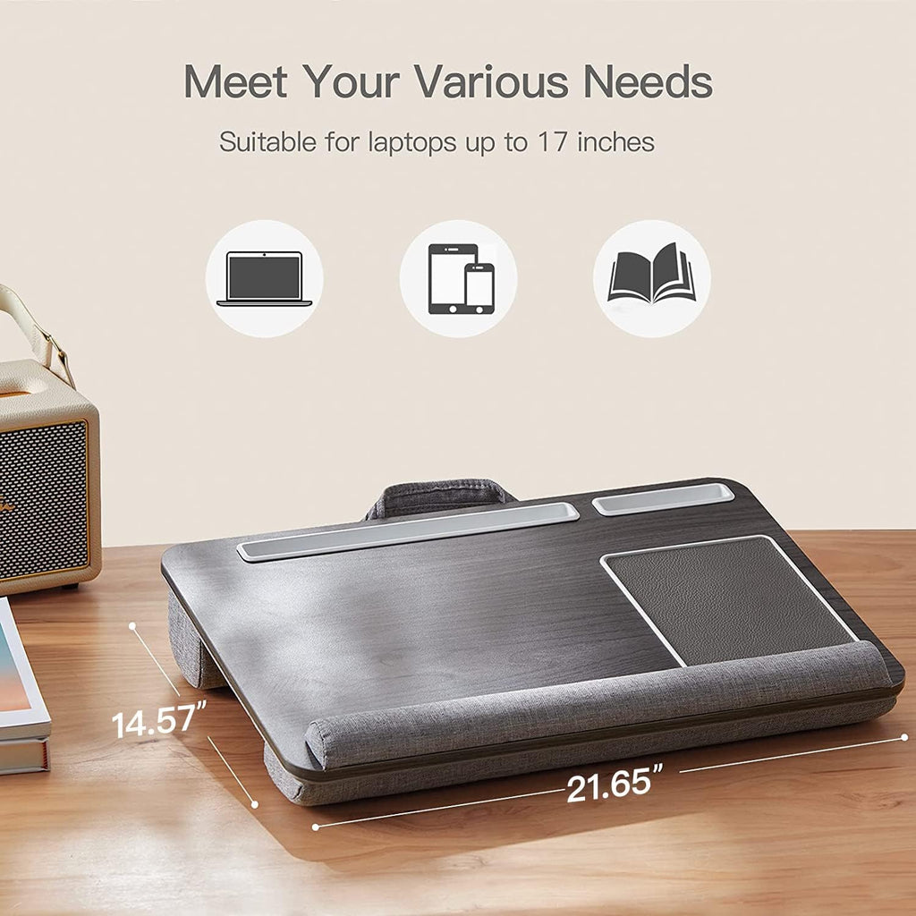 Lap Desk with Wrist Pad for 17 Inch Laptop, Tablet, Pen & Phone Holder K631