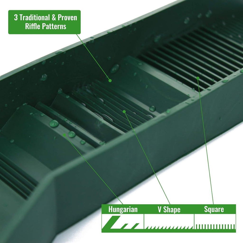 Pocket Mini Sluice Box for Gold Panning with Rubber Mat, 12" U101435