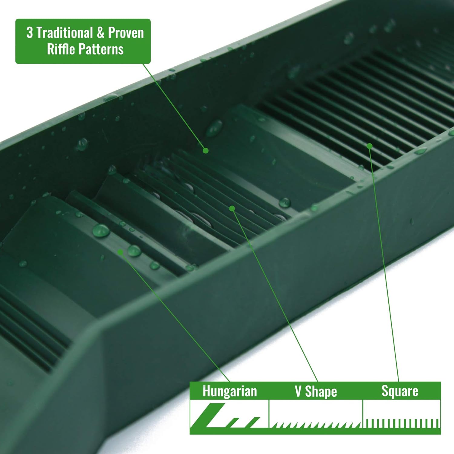 Pocket Mini Sluice Box for Gold Panning with Rubber Mat, 12" U101435