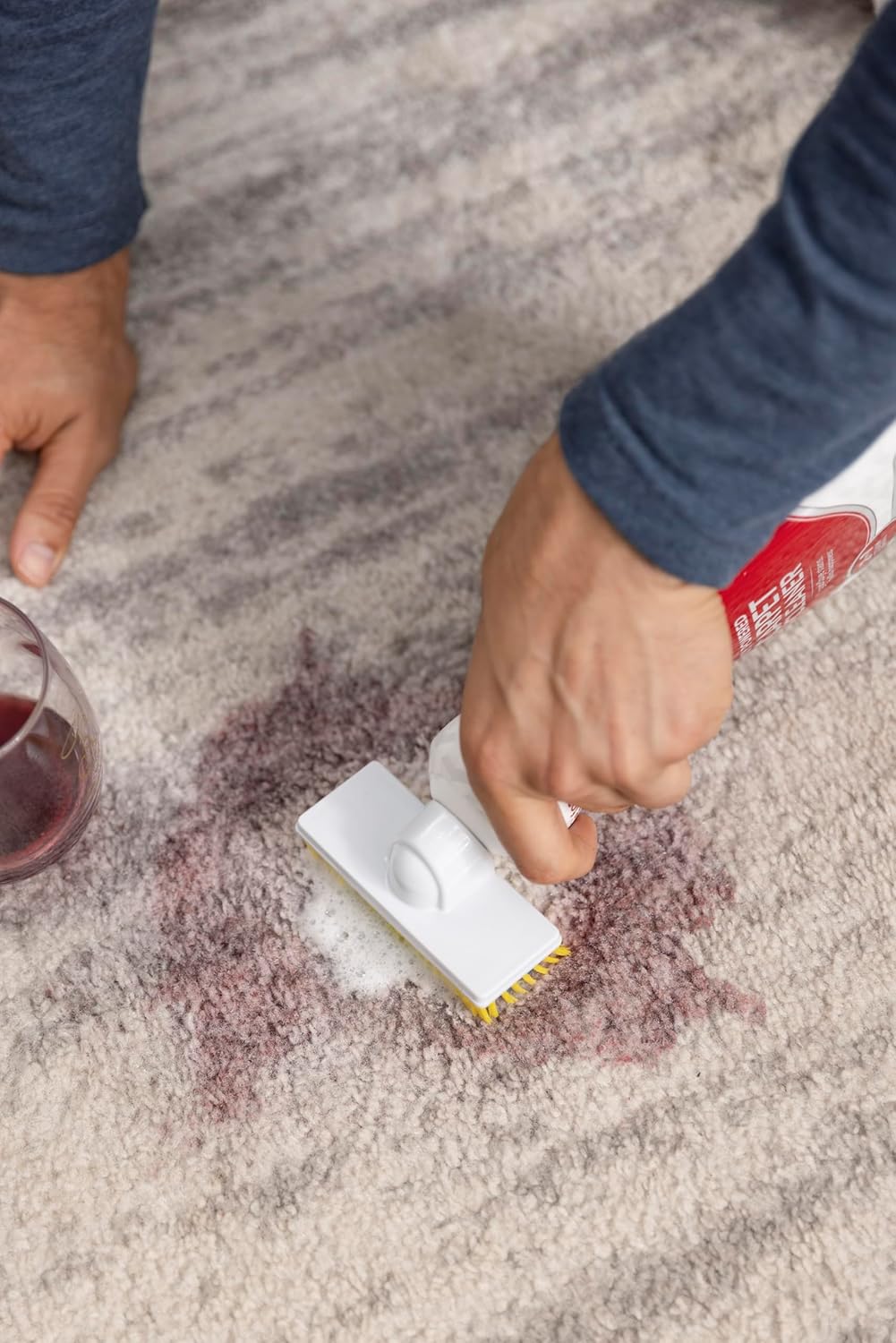 Carpet Cleaner with Brush, Oxy-Powered Foam, 13.5 Fl Oz W112665