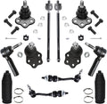 Detroit Axle - 2WD Front 12pc Suspension Kit for 00-04 Dodge Dakota, 00-03 Durango, Inner & Outer Tie Rod Ends Sway Bars Lower & Upper Ball Joints Boots 2000 2001 2002 2003 Replacement