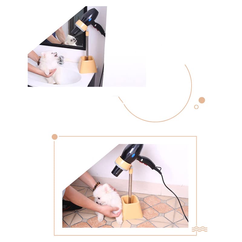 Hair Dryer Stand, Hands Free 180 Degree Rotation Foldable Floor Holder D5449