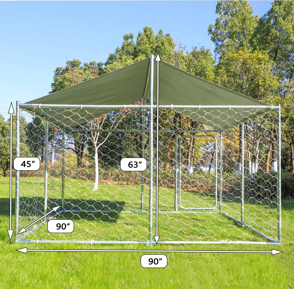 Heavy Duty Outdoor Dog Kennel with Water-Resistant Cover M966