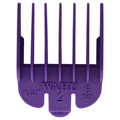 Wahl Professional Color Coded Comb Attachment #3124-703 - Purple #2 - 1/4" (6.0mm) - Great for Professional Stylists and Barbers