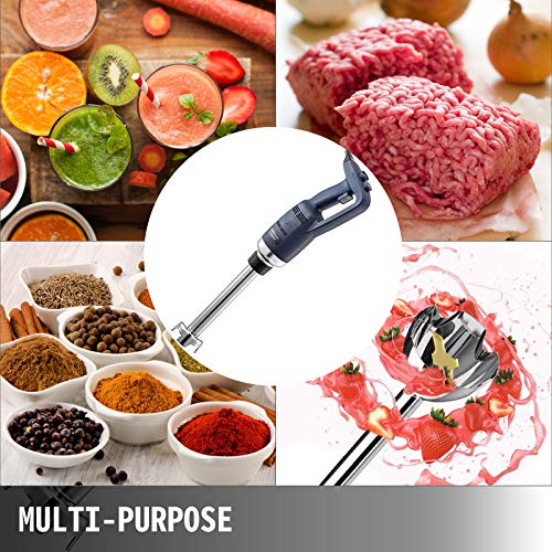 Commercial Immersion Blender 350W, Handheld Stick Mixer with Stainless Steel Shaft, Variable Speed C618106