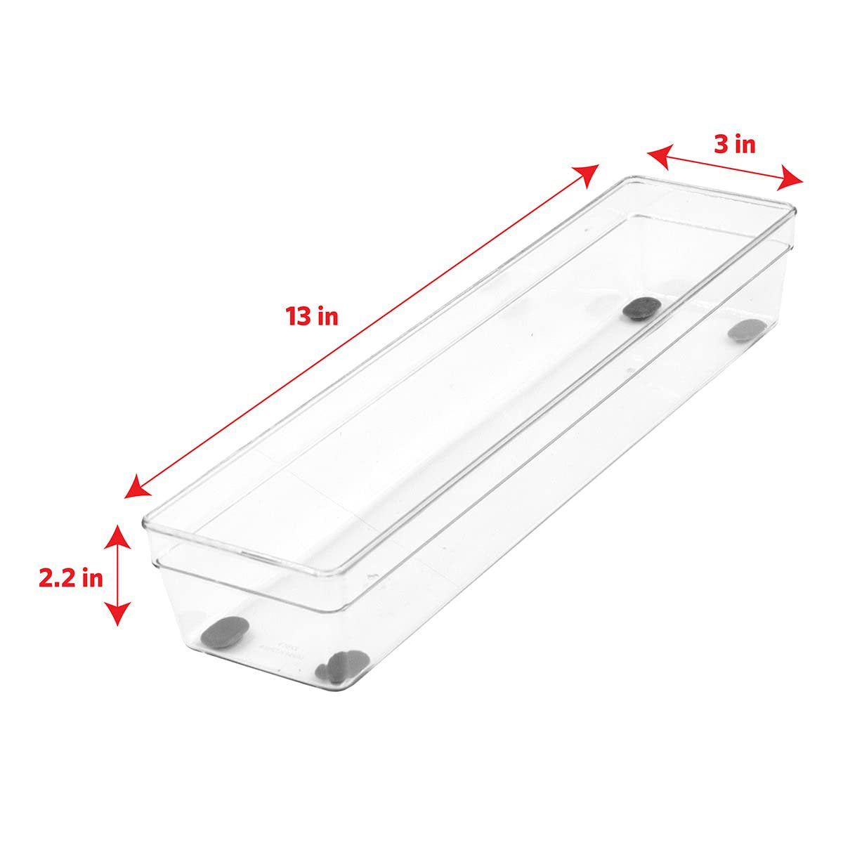 Plastic Drawer Organizer Tray, Non Slip, Clear K68586