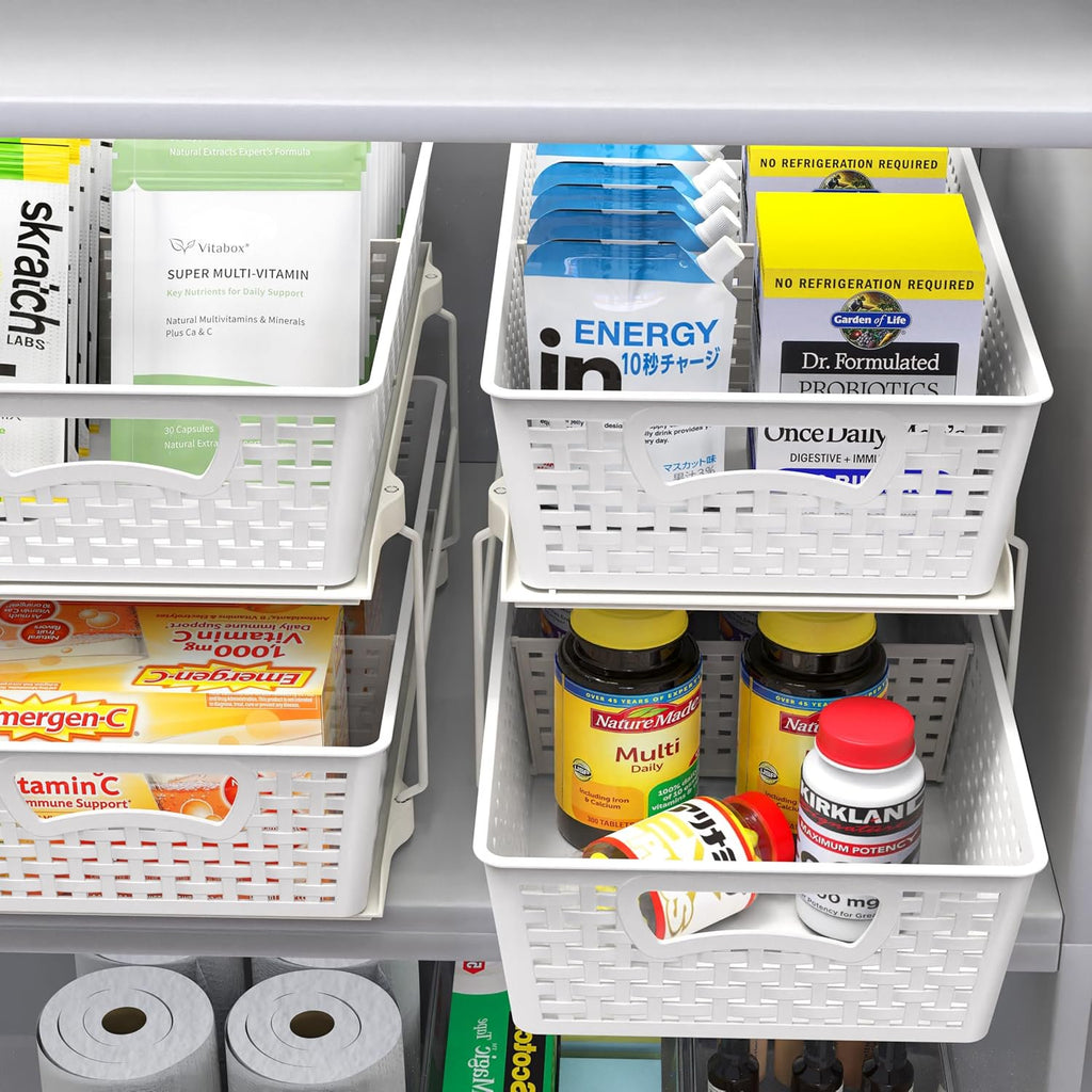 Bathroom Organizer Tray with Pull-Out Sliding Drawer P536731