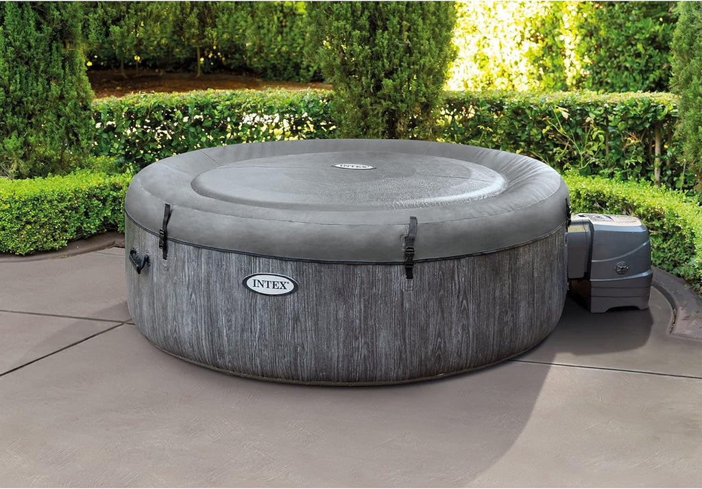 Outdoor Portable Inflatable Hot Tub Spa with LED Light and Bubble Jets W153