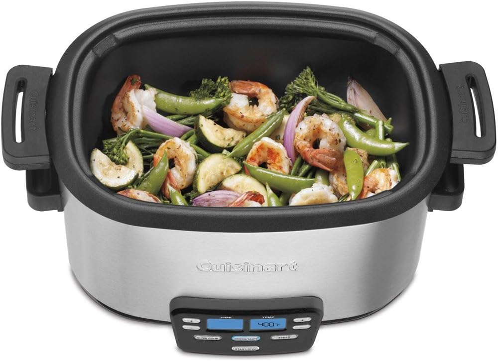 3-in-1 Multi-Cooker, Slow Cooker, Steamer E401474