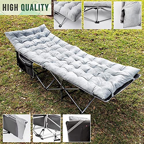 Camping Cot and Mattress Folding Outdoor Travel Bed 2 Pack K96369