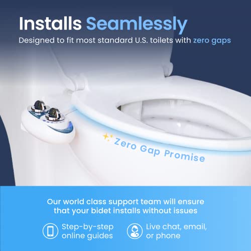 Non-Electric Bidet Attachment for Toilet Seat, Adjustable Water Pressure C935