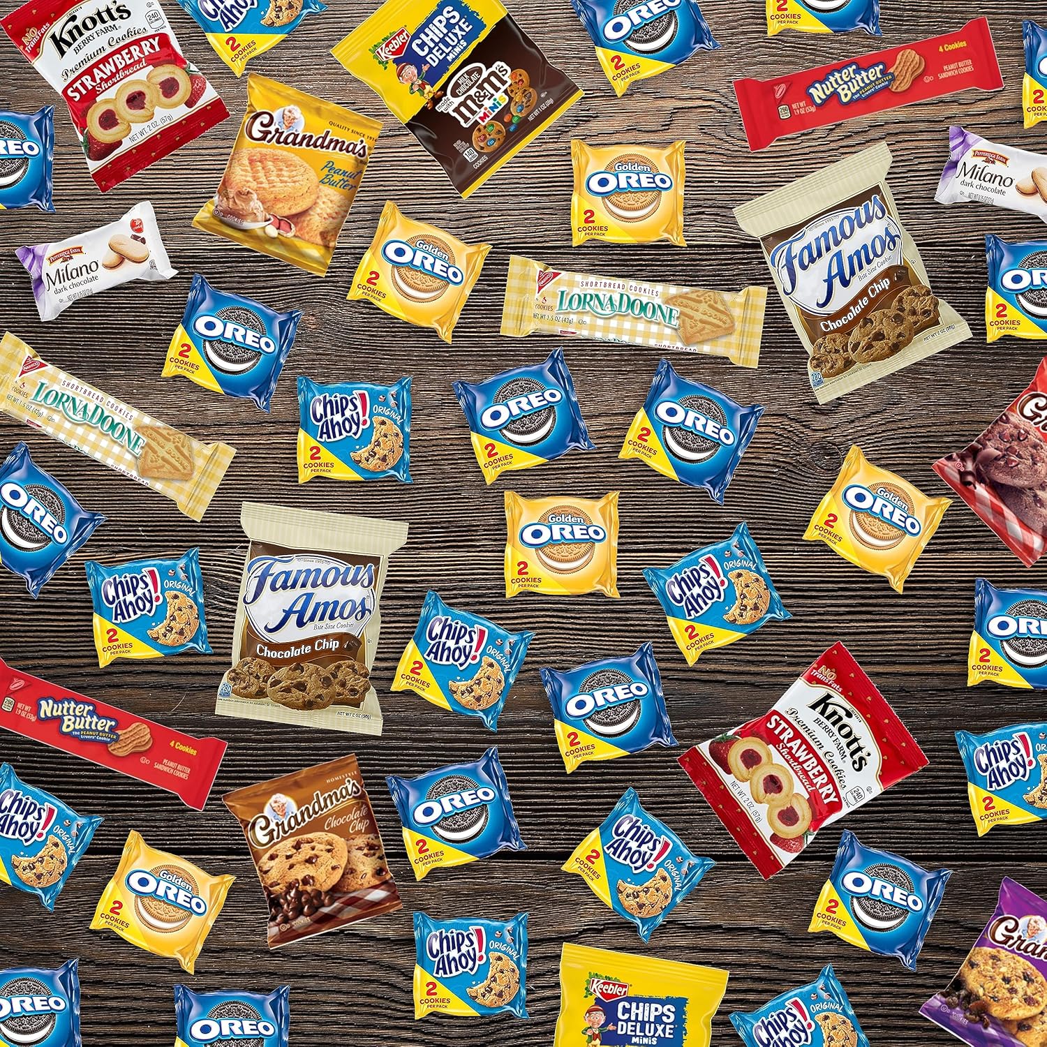 Individually Wrapped Bulk Cookie Variety Pack (45 Count) U671