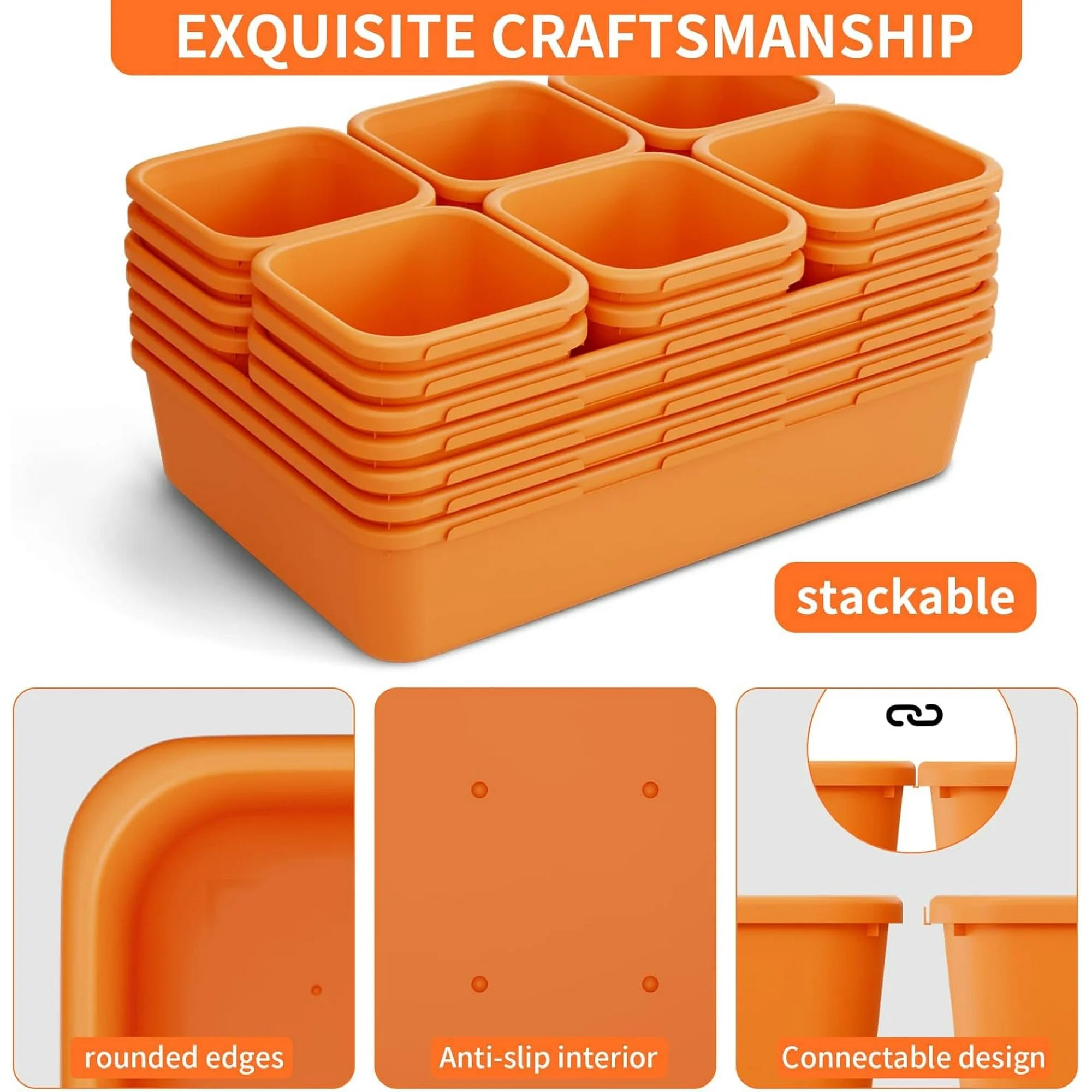 Desk Drawer Organizer Tray, 45 Pack, 3 Sizes Plastic Storage Bins P778148