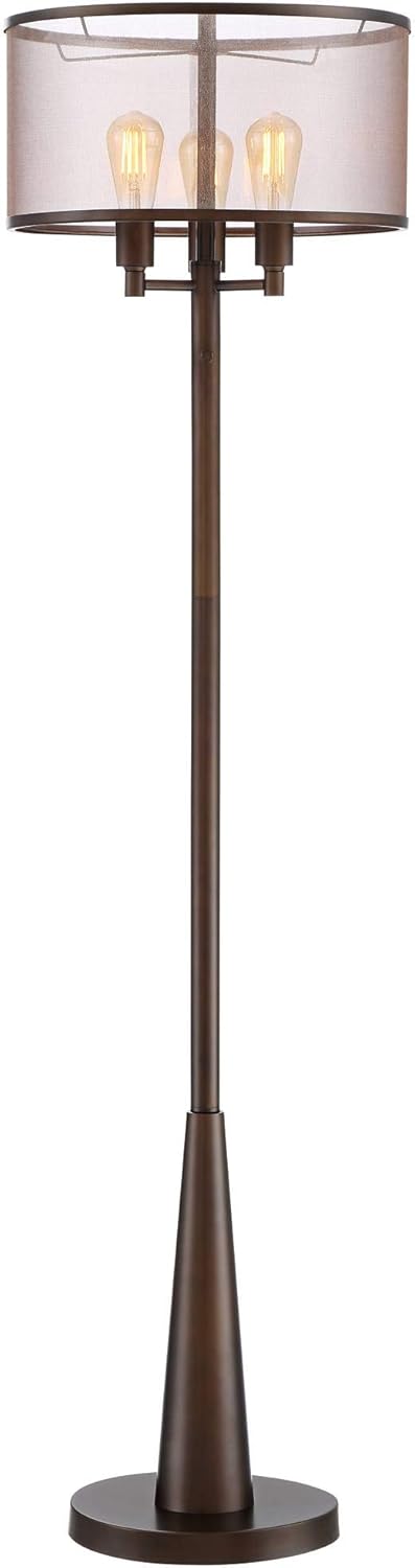 Rustic Farmhouse Standing Floor Lamp 3-Light 62" Tall S6305