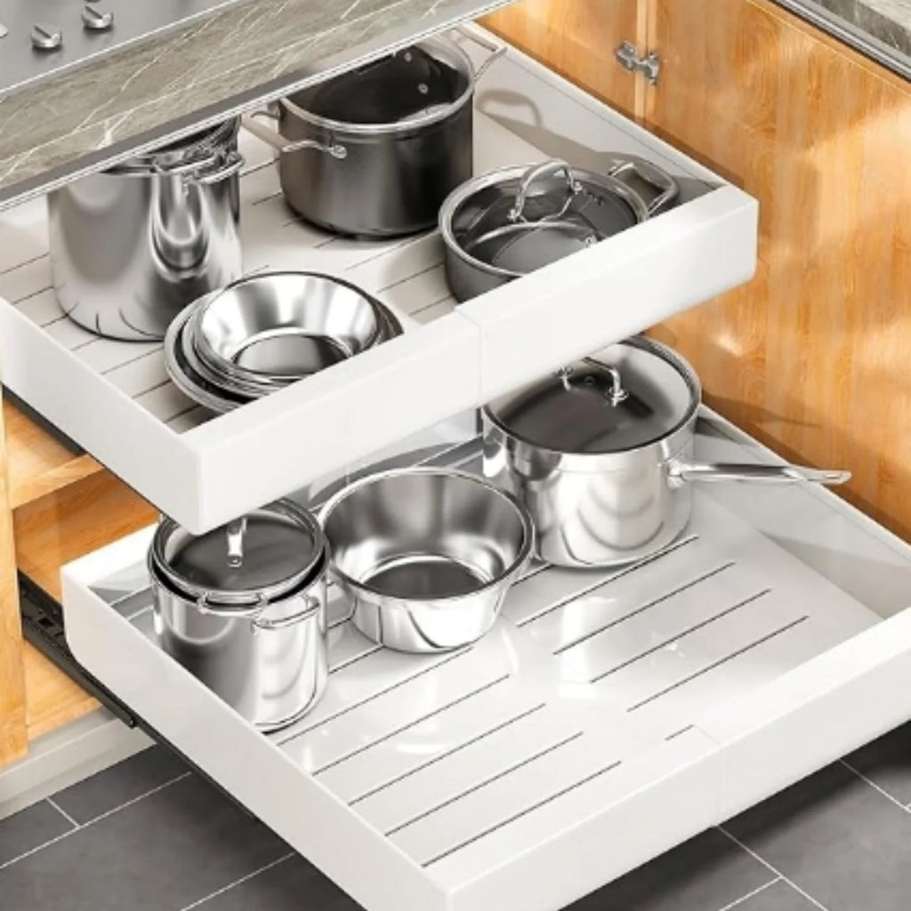 Expandable Pull Out Cabinet Organizer, Heavy Duty Slide Out Drawer for Kitchen Storage V41139