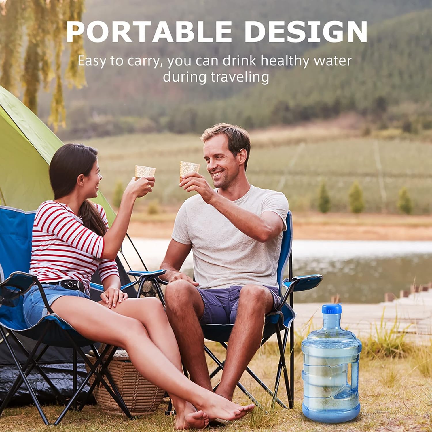 5 Gallon Water Bottle with Cap and Carry Handle N670938
