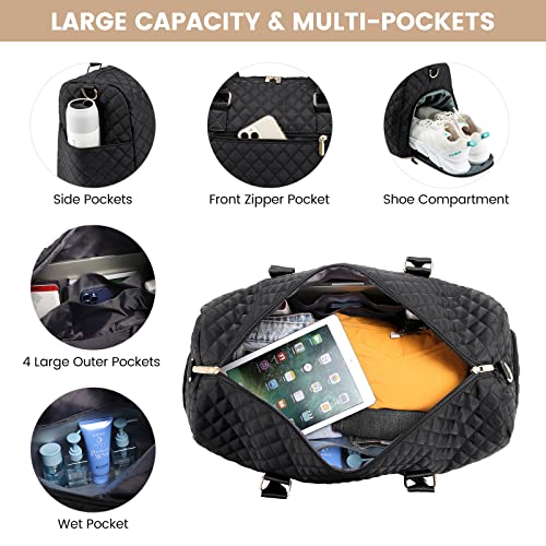 Travel Duffle Bag with Shoe Compartment and Wet Pocket N223698