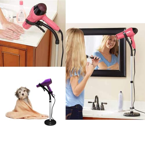 Hair Dryer Stand, 360 Degree Rotating, Hands-Free Holder with Heavy Base Q689454