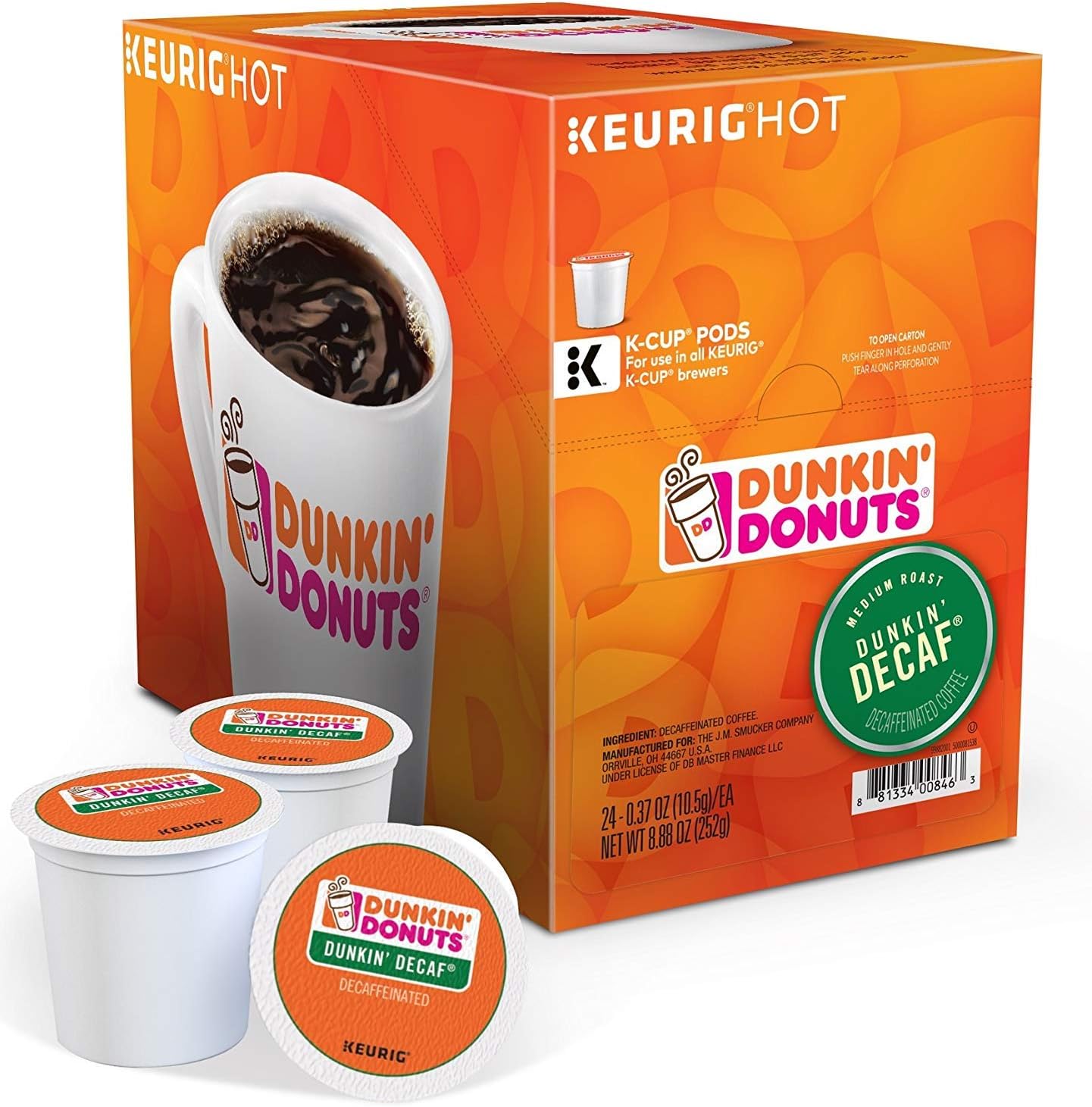 Dunkin Donuts Dunkin Decaf K-Cups (72 Count) - Packaging May Vary