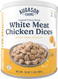 Augason Farms Freeze-Dried White Meat Chicken 100% Real Precooked Chicken Long-Term Food Storage Large Can, 16 oz