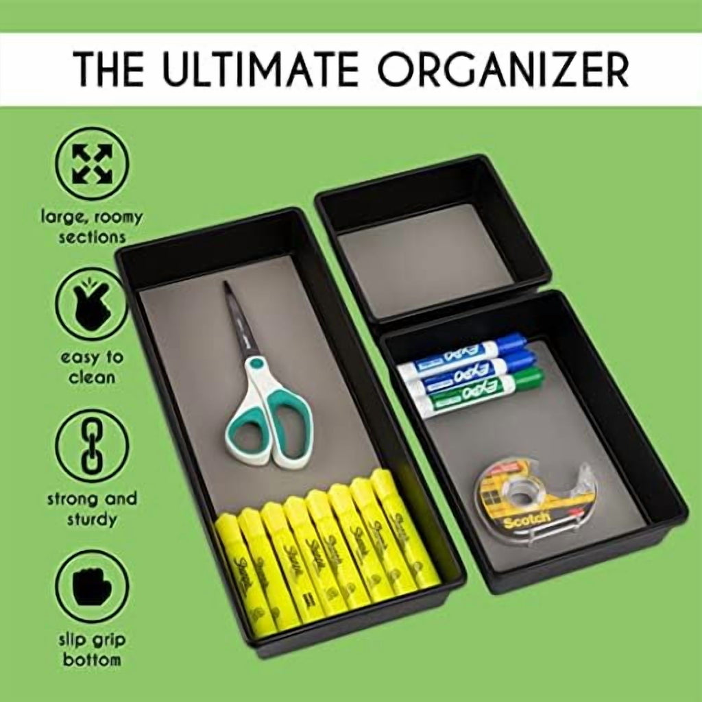 Drawer Organizers 3-Size Storage Tray, 6 Pcs U942