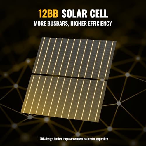 200W Bifacial Solar Panel for RV Camping Home Boat Marine Off-Grid D116837