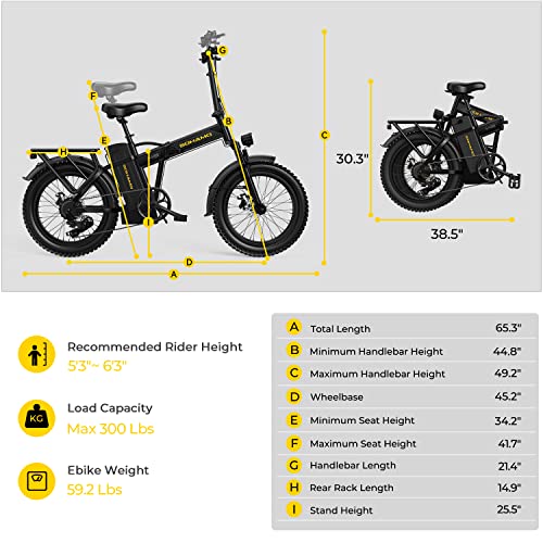 Electric Bike for Adults, 750W Foldable Ebike 28mph, 48V Battery, 7 Speed N316578
