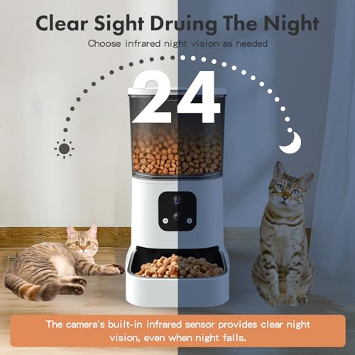 Automatic Cat Food Feeder with Camera, 3L Pet Dispenser B3449