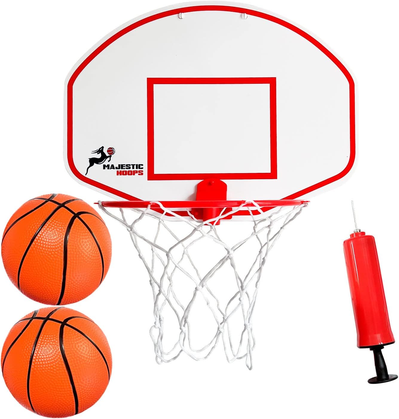 Mini Basketball Hoop - Indoor Basketball Hoop - Durable Plastic Basketball Hoop Indoor for Kids and Adults - No Assembling - Premium Basketball Indoor Game with Ball and Pump