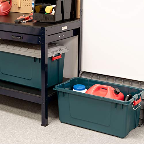 Store-It-All 21 Gal Storage Tote, 4 Pack, Black X8258
