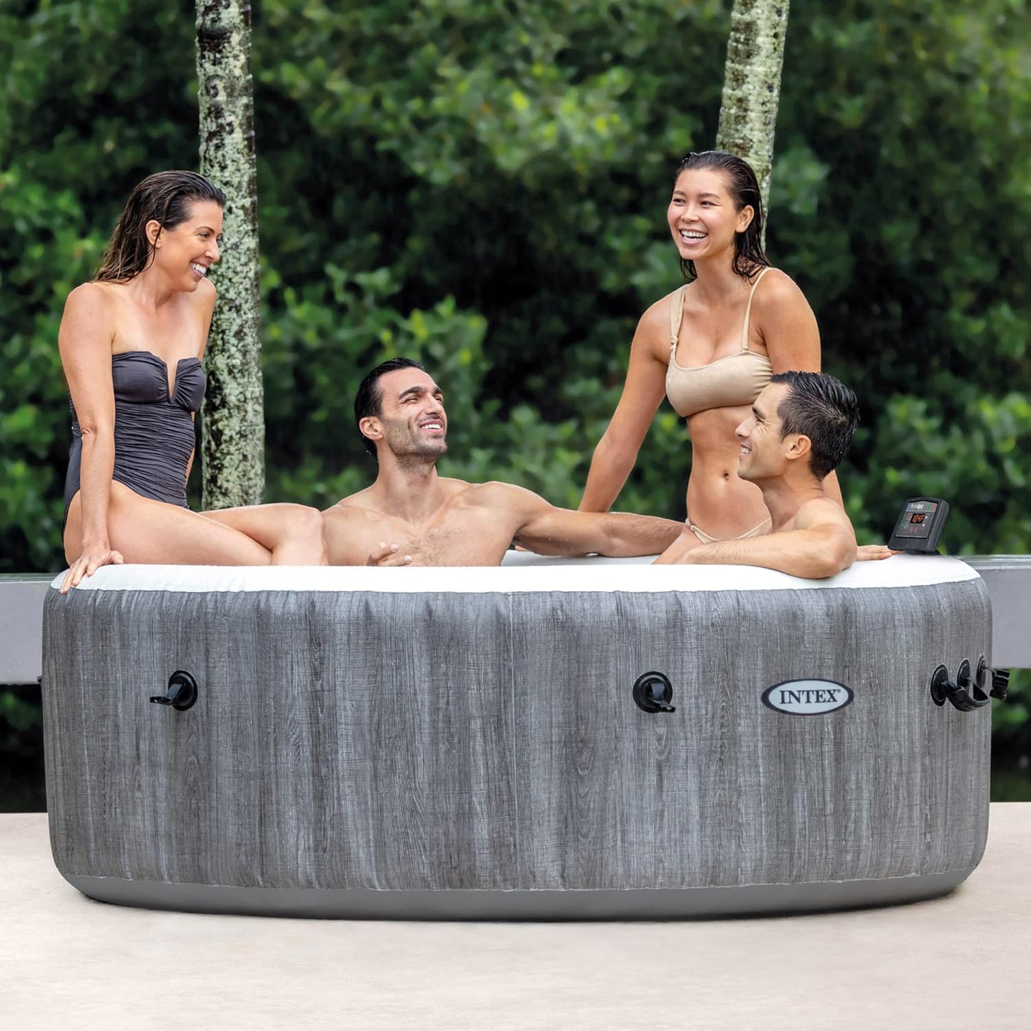 Inflatable Hot Tub with Bubble Jet and LED Lights A855