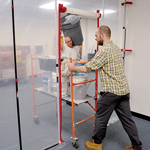 Heavy-Duty Zipper for Dust Barriers, 2-Pack, Red E173