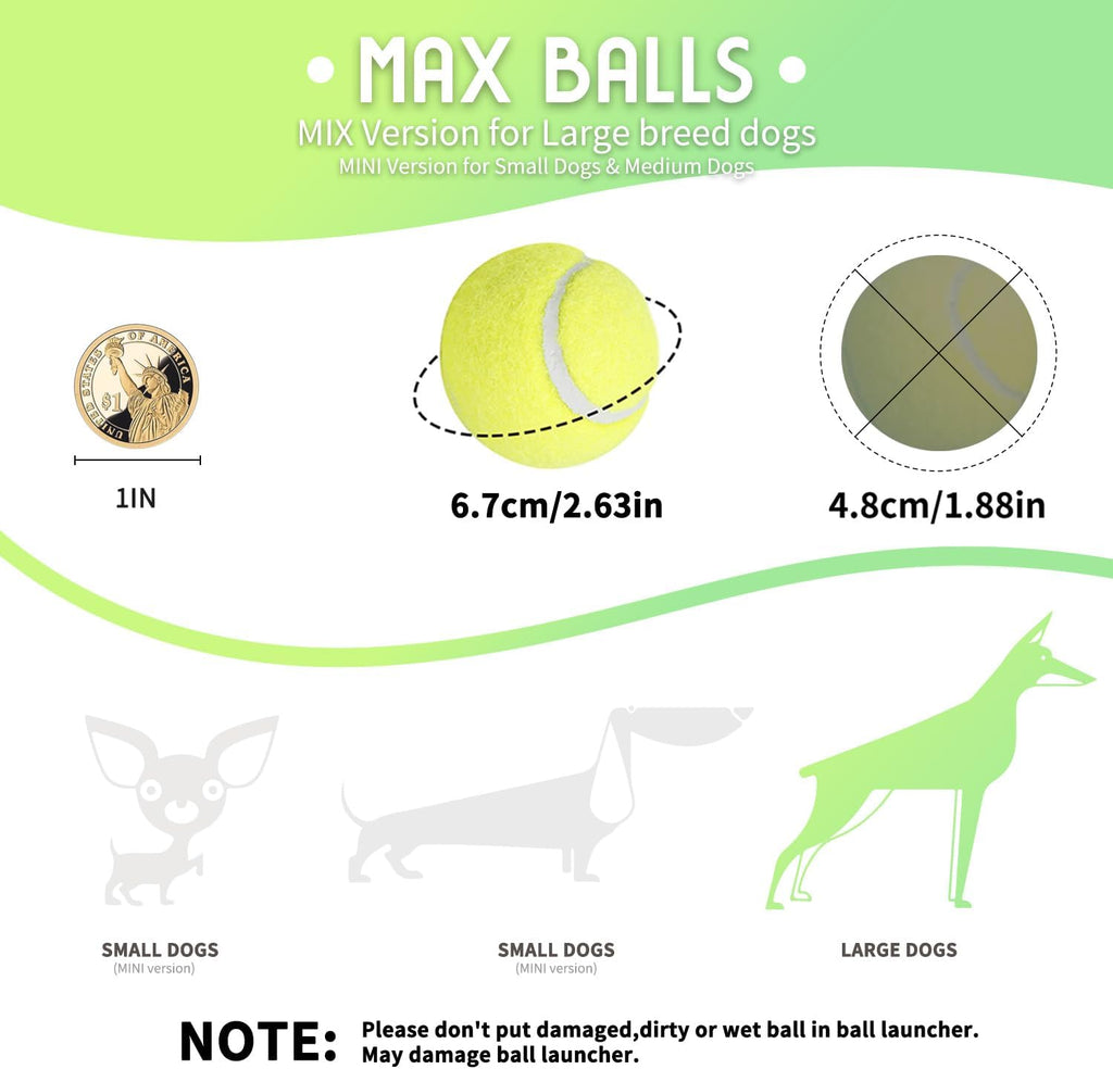 Automatic Ball Thrower for Dogs, Interactive Fetch Toy with 3 Tennis Balls N229