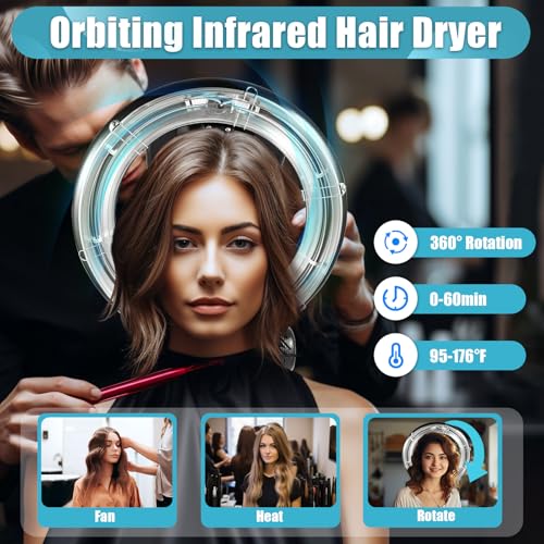 Infrared Hair Dryer for Salon, Wall Mount Hair Color Processor 1250W K30934