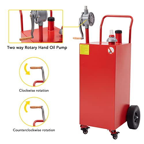 30 Gallon Portable Fuel Tank with Pump and Wheels X991697