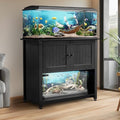 40-50 Gallon Fish Tank Stand with Cabinet, Metal Aquarium Stand for Accessories Storage, Reptile Tank Turtle Terrariums Table Bearable 1000LBS, Accommodates 2 Aquariums