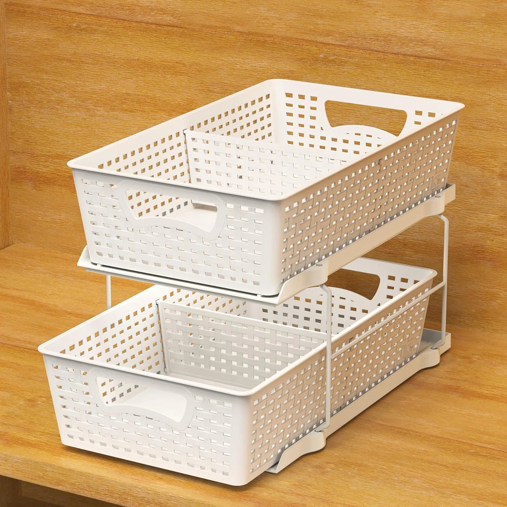 Bathroom Organizer Tray with Pull-Out Sliding Drawer P536731