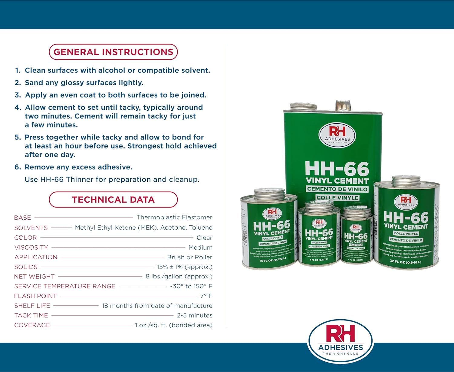 Vinyl Cement, 16 oz. can R19898