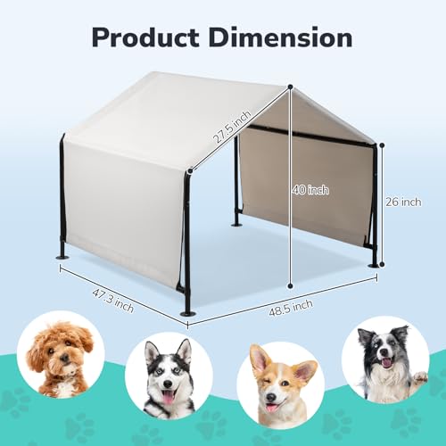 Dog Shade Tent Outdoor Shelter for Large Dogs with Waterproof Cover P856