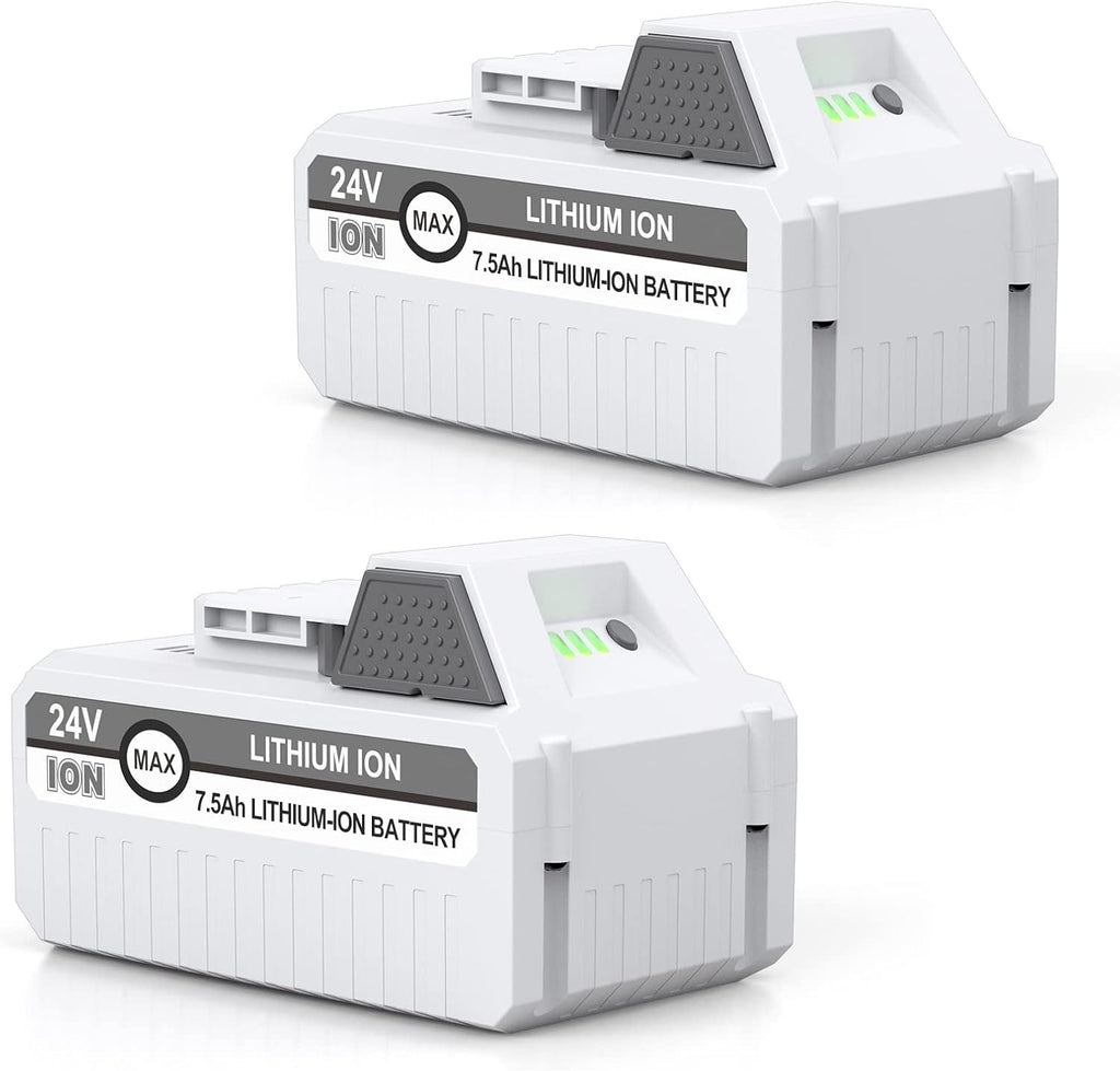 2Packs 7500mAh Li-ion Battery Compatible with Sun Joe and Snow Joe 24V Battery for 24VBAT-LTX 24VBAT-LTW 24VBAT-LTE 24VBAT-LT 24VBAT 24V-X2-SB18 iON+ System for All Joe iON+ 24V Cordless Snow Blower