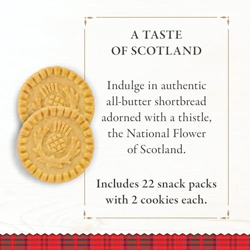 Mini Chocolate Chip Cookies, Pure Butter Shortbread, 4.4 oz (Pack of 6) M223