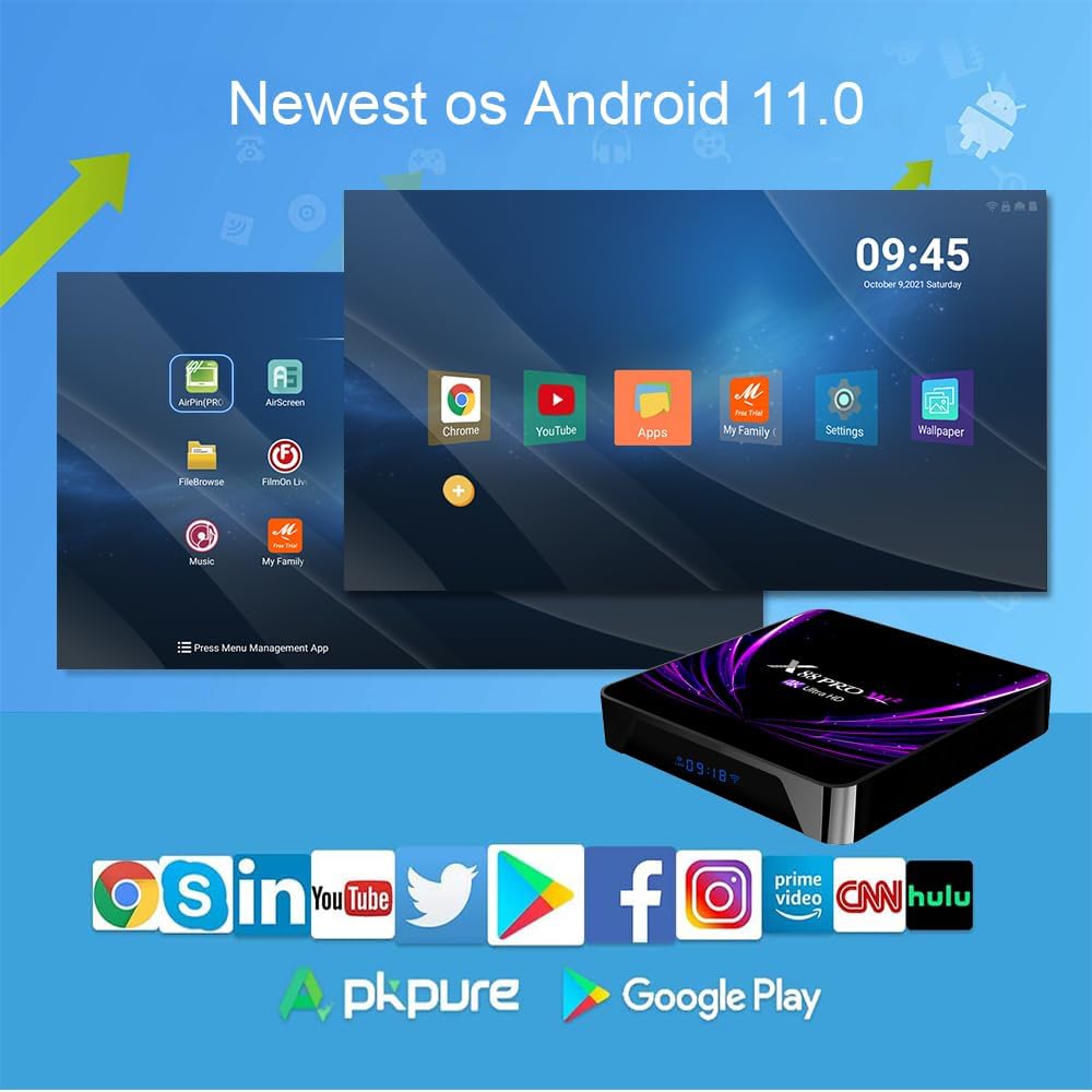 TV Box 4GB RAM 32GB ROM Dual-WiFi HDR10 X897969