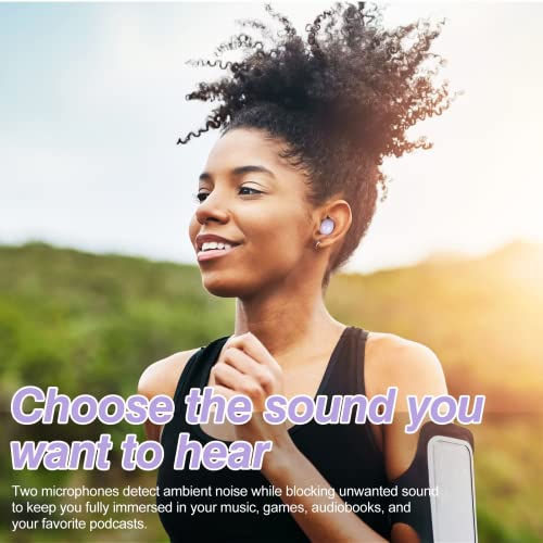 Truly Wireless Bluetooth Headphones with Noise Isolation, Purple V931930