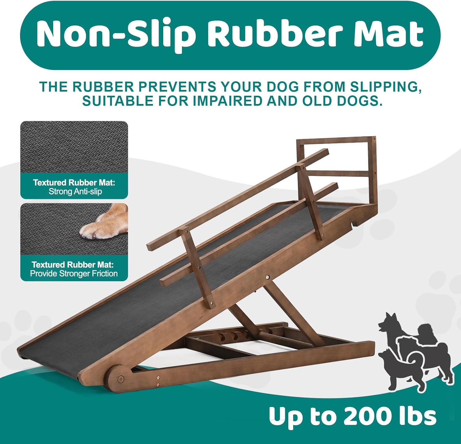 Folding Dog Ramp for High Bed, Couch, SUV, Small & Old Dogs U21331