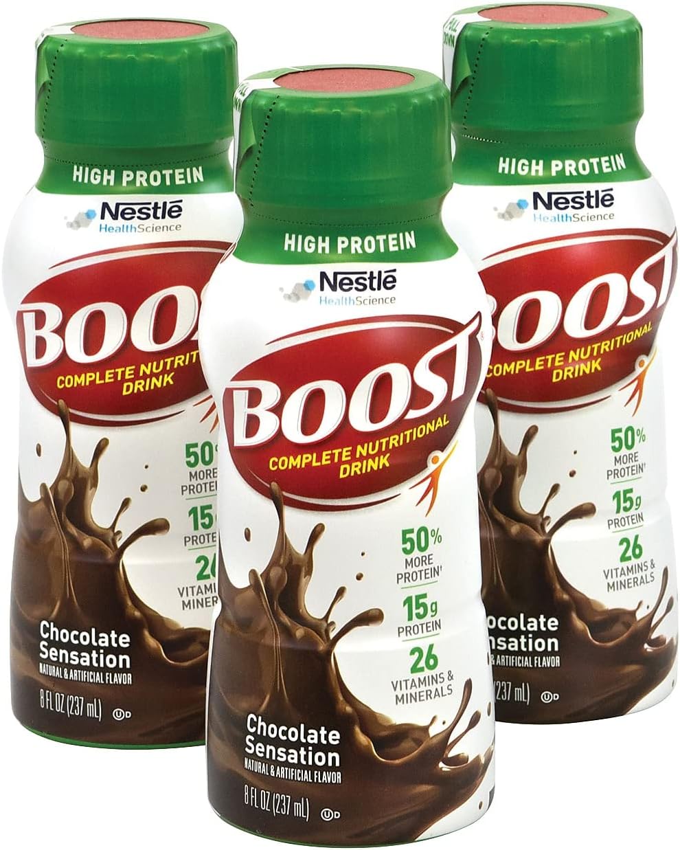 Chocolate High Protein Drink, 8 oz, 24 Bottles U9894