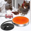 Kesfitt Chicken Water Heater,15 Inch 125W Poultry Waterer Drinker Heated Base for Winter with 10FT Cable,Temperature Control Heated Chicken Waterer for Metal Plastic Drinkers