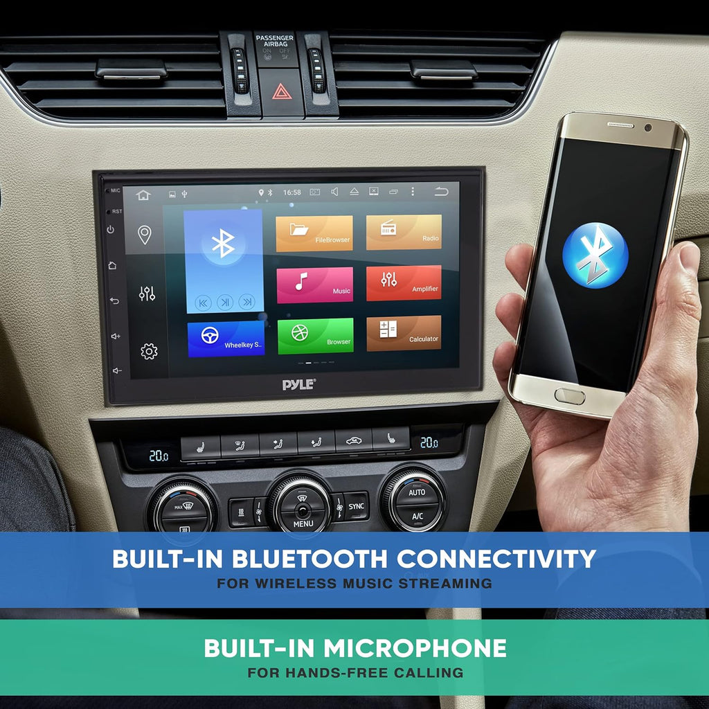 Double DIN 7 Inch Touch Screen Car Stereo Receiver with Bluetooth, GPS, WiFi, and Dual USB V966