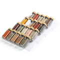 Transparent Spice Rack Organizer 4 Tier, Acrylic Drawer Insert easoning Jars, Sturdy Slanted Tray for Easy Access in Cabinet Countertop, Clear